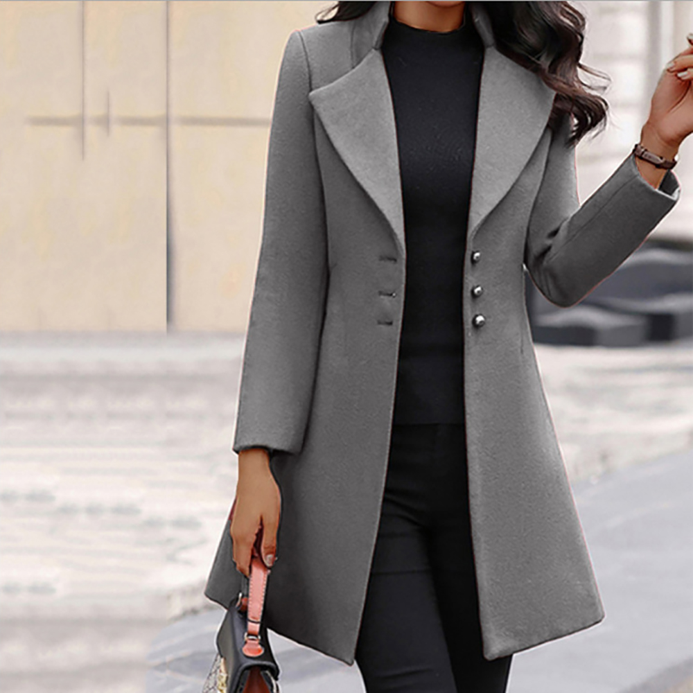 Damenjacke Elegant Italienischer Stil Warmes Material-2