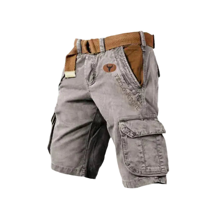 Cargoshorts für Herren aus Stretchmaterial mit 6 Taschen – klassisches Design für Outdoor-Aktivitäten und den Alltag 1