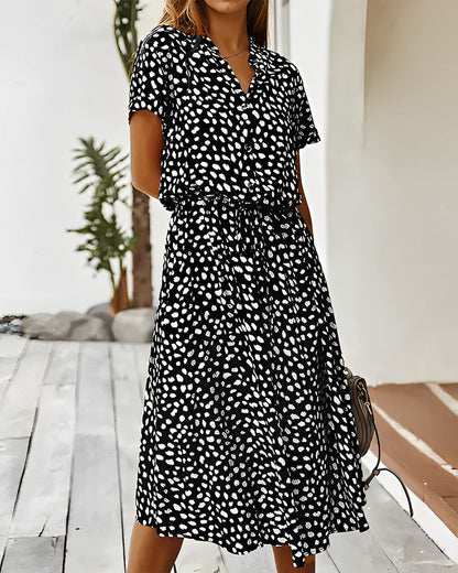 Gemustertes Kleid für Damen aus leichtem Stoff – elegante Passform für Sommerfeste und Hochzeiten, Größen S-XL 10