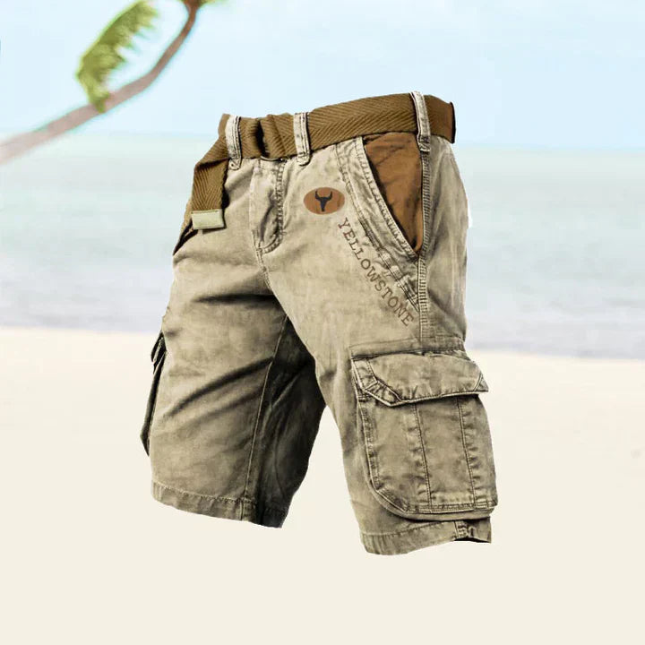 Cargoshorts für Herren aus Stretchmaterial mit 6 Taschen – klassisches Design für Outdoor-Aktivitäten und Alltagsgebrauch 3