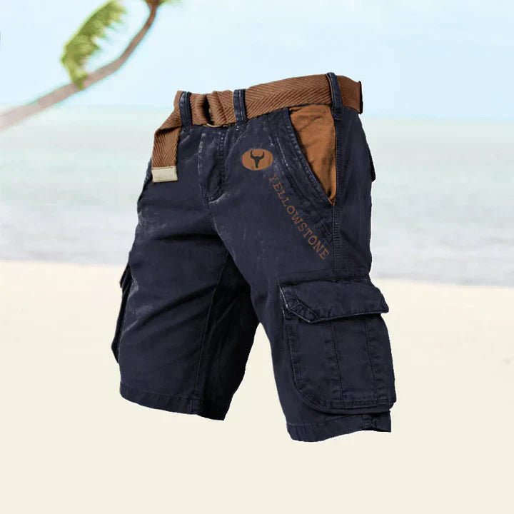 Cargoshorts für Herren aus Stretchmaterial mit 6 Taschen – klassisches Design für Outdoor-Aktivitäten und den Alltag 11