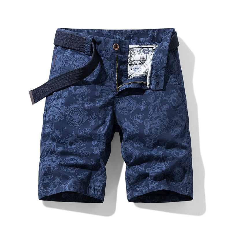 Variant image for Herren-Shorts, Blumenmuster, atmungsaktives Material-25
