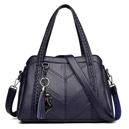 Damen-Lederhandtasche, vielseitiger Stil, hochwertiges Leder-4