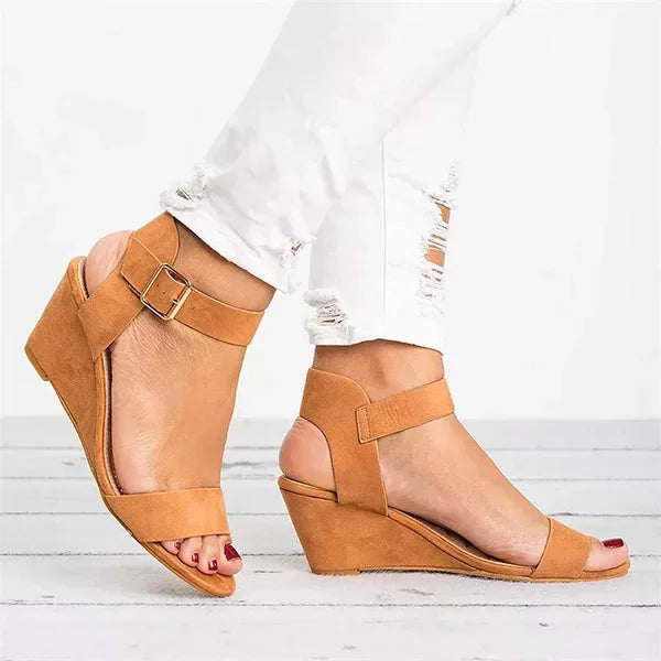Damen-Keilsandalen Orthopädisches Design Leicht Atmungsaktiv Synthetikmaterial 9