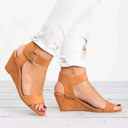 Damen-Keilsandalen Orthopädisches Design Leicht Atmungsaktiv Synthetikmaterial 9