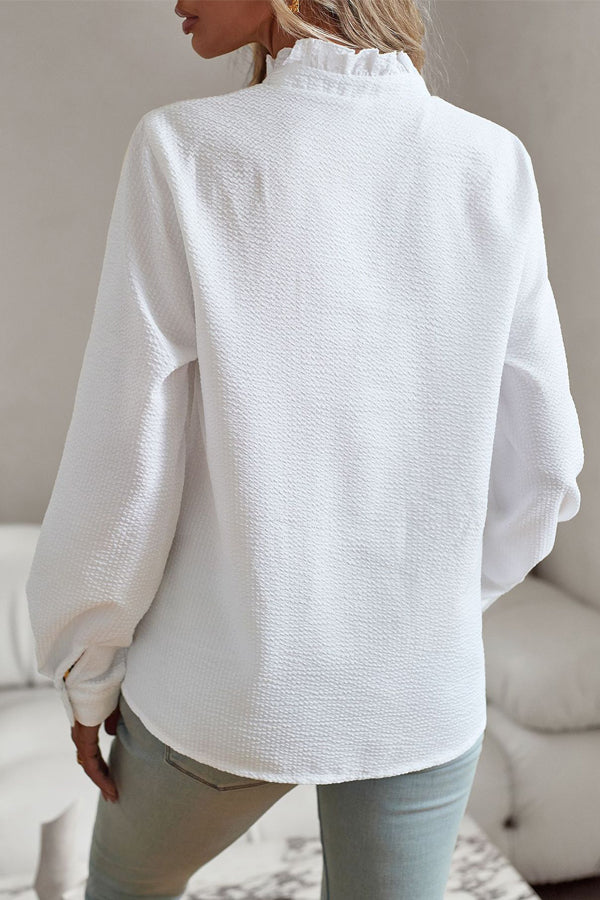 Damen-Langarm-Top, Lässiges Polyester-4