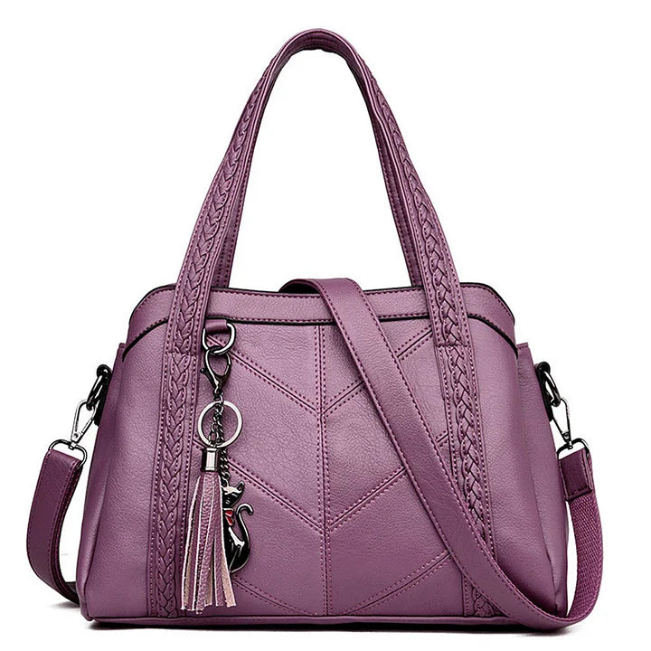 Damen-Lederhandtasche, vielseitiger Stil, hochwertiges Leder-3