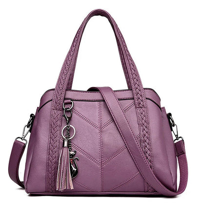 Damen-Lederhandtasche, vielseitiger Stil, hochwertiges Leder-3