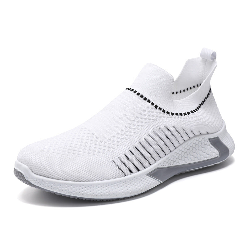 Herren-Sneakers, sportlich, Slip-On, gestricktes Obermaterial, Material-4
