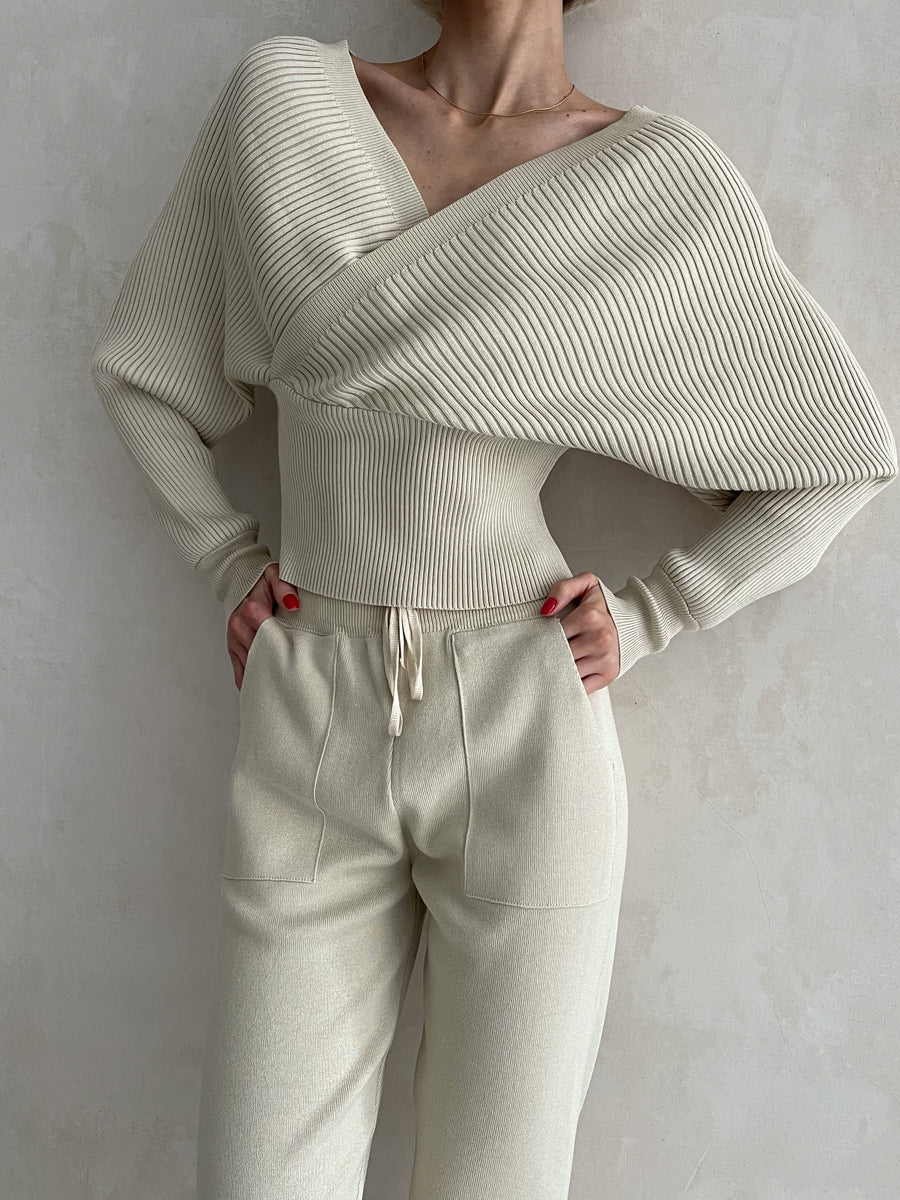 Damen-Set, zweiteilig, schulterfrei, modern, elastische Viskose-4
