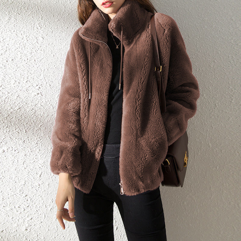 Damen-Fleecejacke mit Stehkragen – weiches und elegantes Design für kalte Wintertage, normale Passform, S-XL 10