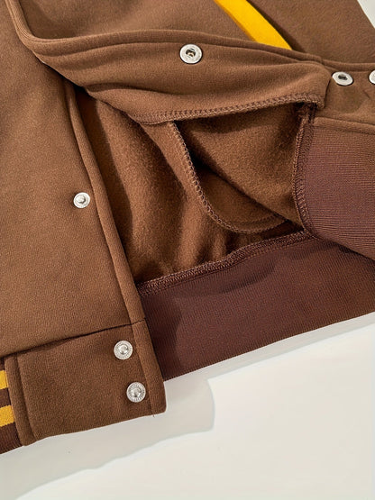 2-teiliger Jogginganzug für Damen mit gefütterter Kapuzenjacke und passender Jogginghose – trendiges Colorblocking-Design in Khaki 6