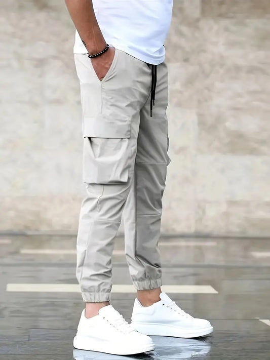 Herren-Hose, mit viele, Taschen und verstellbar, Gürtel, aus nachhaltigem, Material-1
