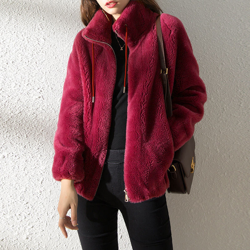 Damen-Fleecejacke mit Stehkragen – weiches und elegantes Design für kalte Wintertage, normale Passform, S-XL 6