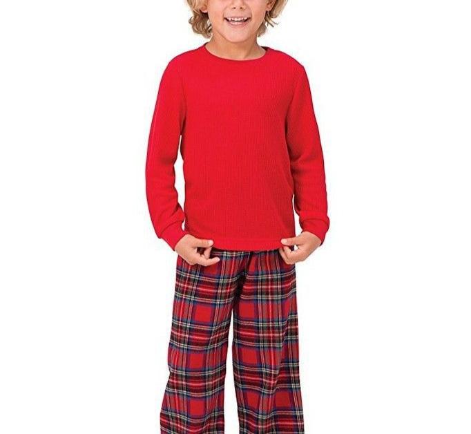 Unisex-Familienpyjama-Set, Karo, weiche Stoffmischung, für Winter-5