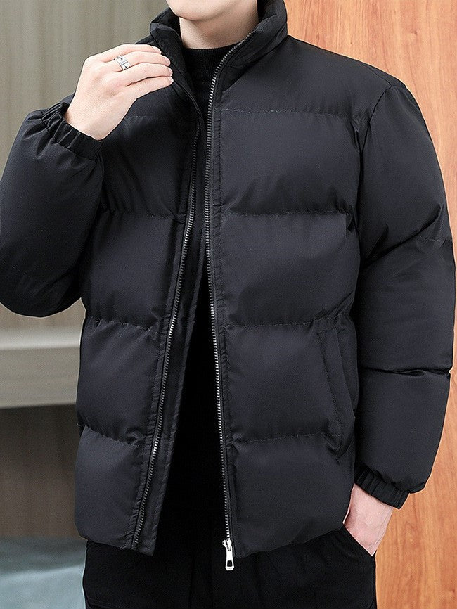 Herren-Winterjacke, Steppung und Stehkragen, aus Baumwolle-3