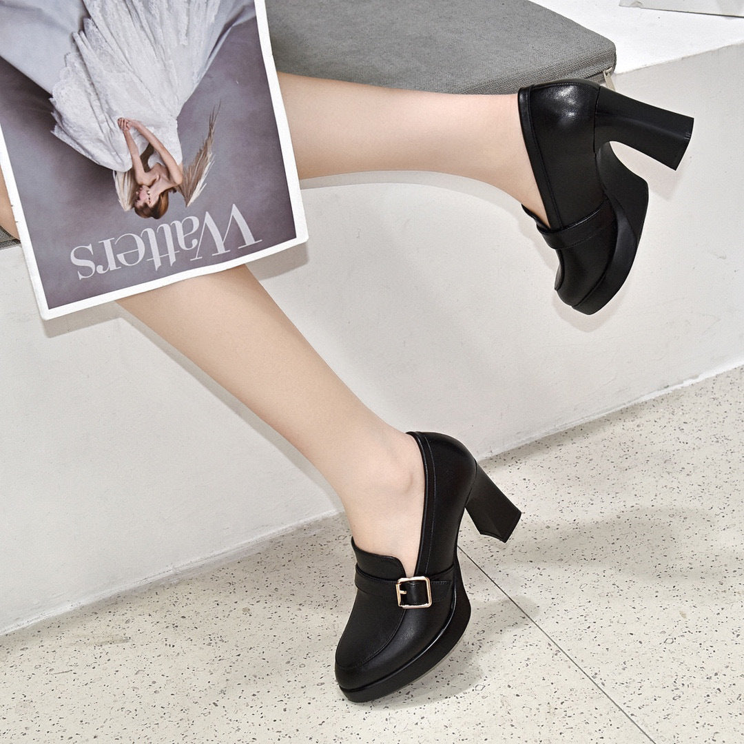 Damen-Pumps Elegant Synthetisches Leder mit stabilem Absatz 3