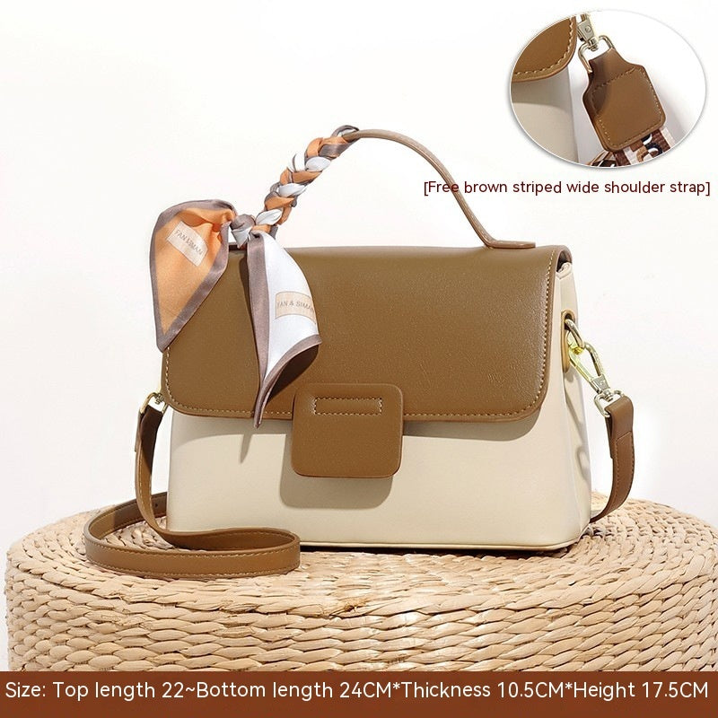 Damen Schultertasche Vielseitiger PU-Leder Elegantes Design mit Doppelte Schulterriemen-2