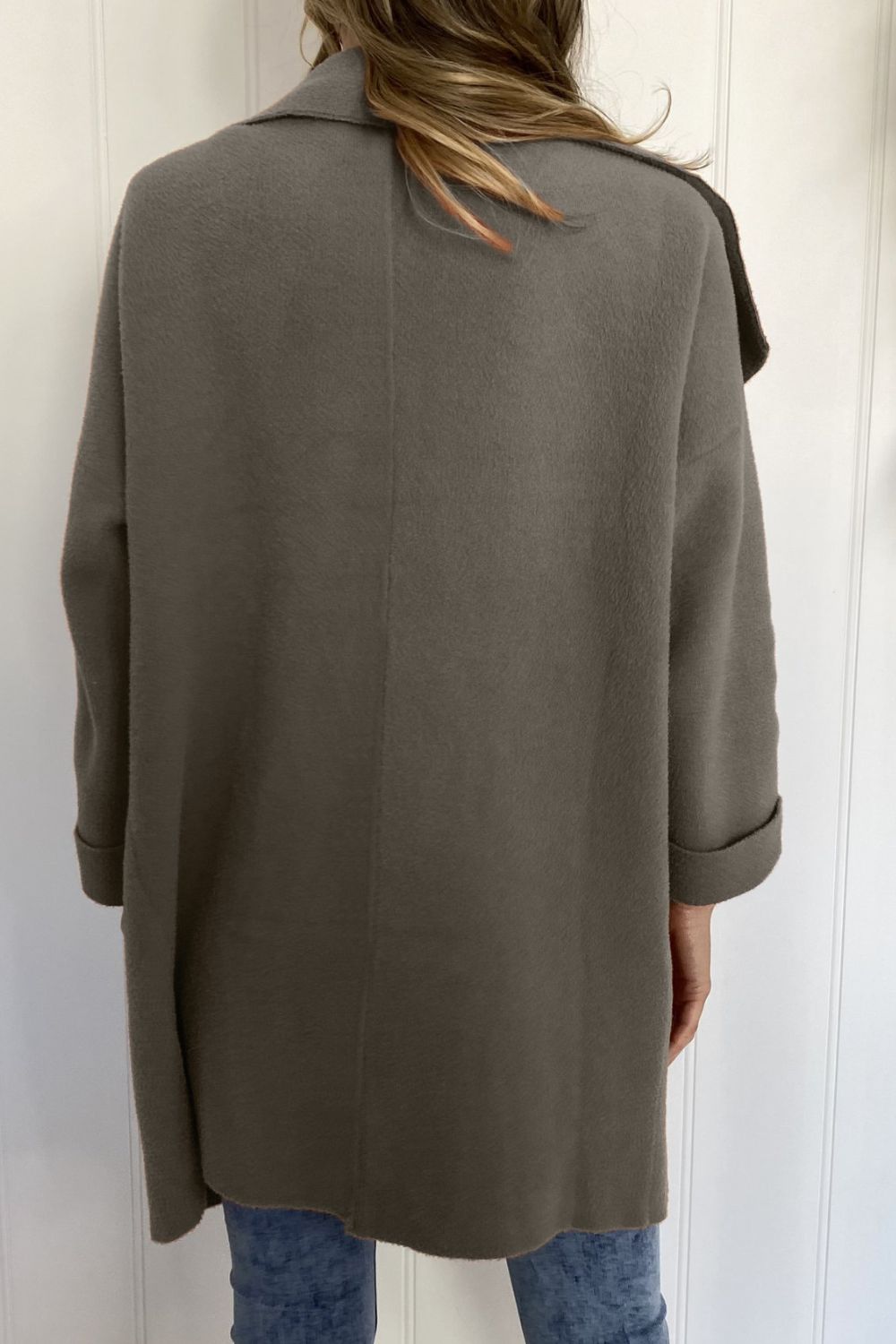 Langer Damen-Wintermantel aus hochwertigem Polyester und Wolle – warme und bequeme Passform für kalte Tage 5