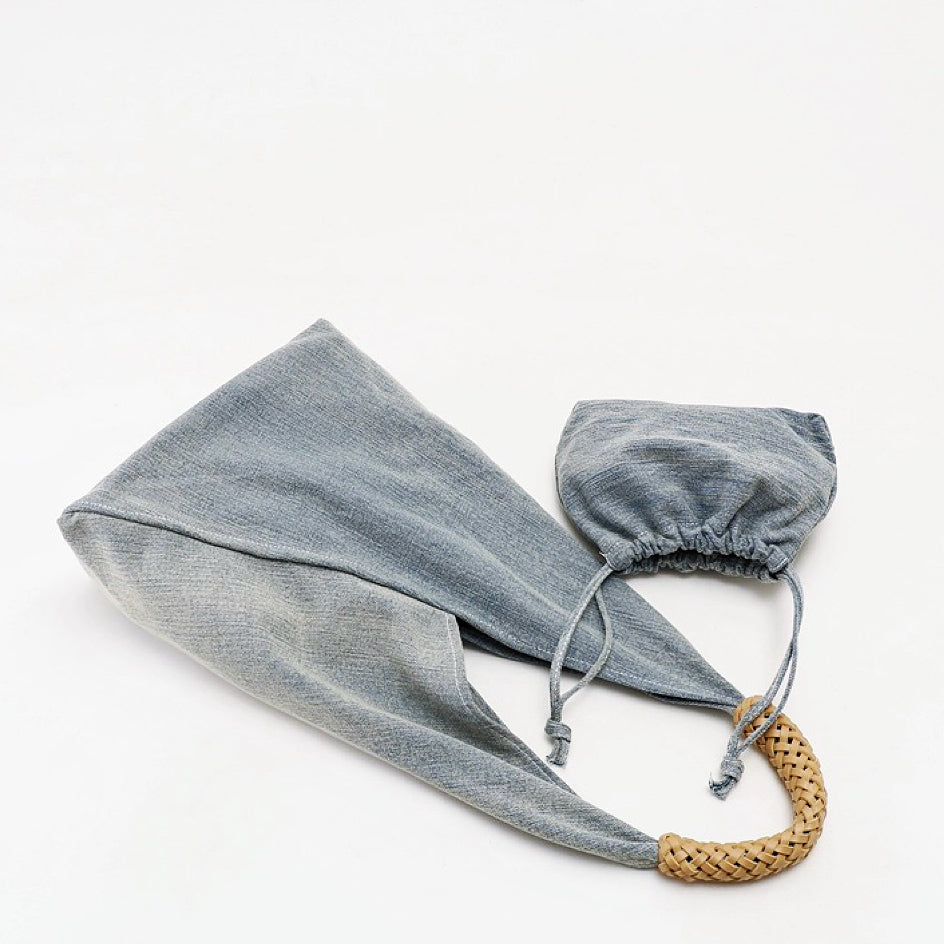Damen Schultertasche Praktisches Design Jeans und Synthetikleder mit Innentasche 4