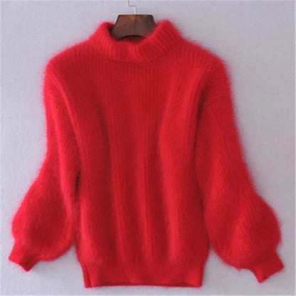 Variant image for Damen-Rollkragenpullover, locker gestrickt, Angora-8