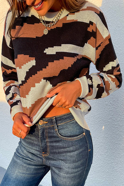 Damen-T-Shirt, leopardgemusterte kurze Ärmel, Polyester-6