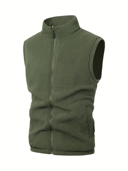 Herren-Westen, wendbar, monochromes Polyester, für Outdoor-Einsatz-3