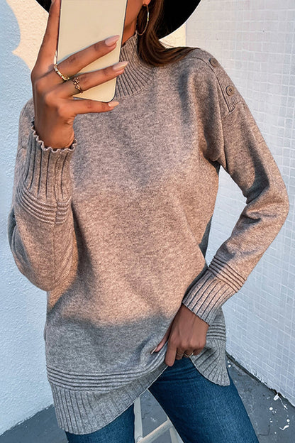 Damen-Strickpullover, mit Stehkragen, Polyester, langen Ärmeln 3