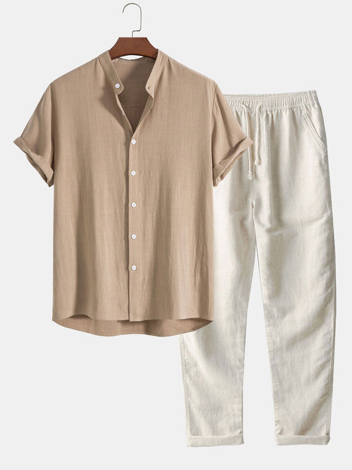 Herren-Set, Polo, Slim Fit, Stretch, Material 1
