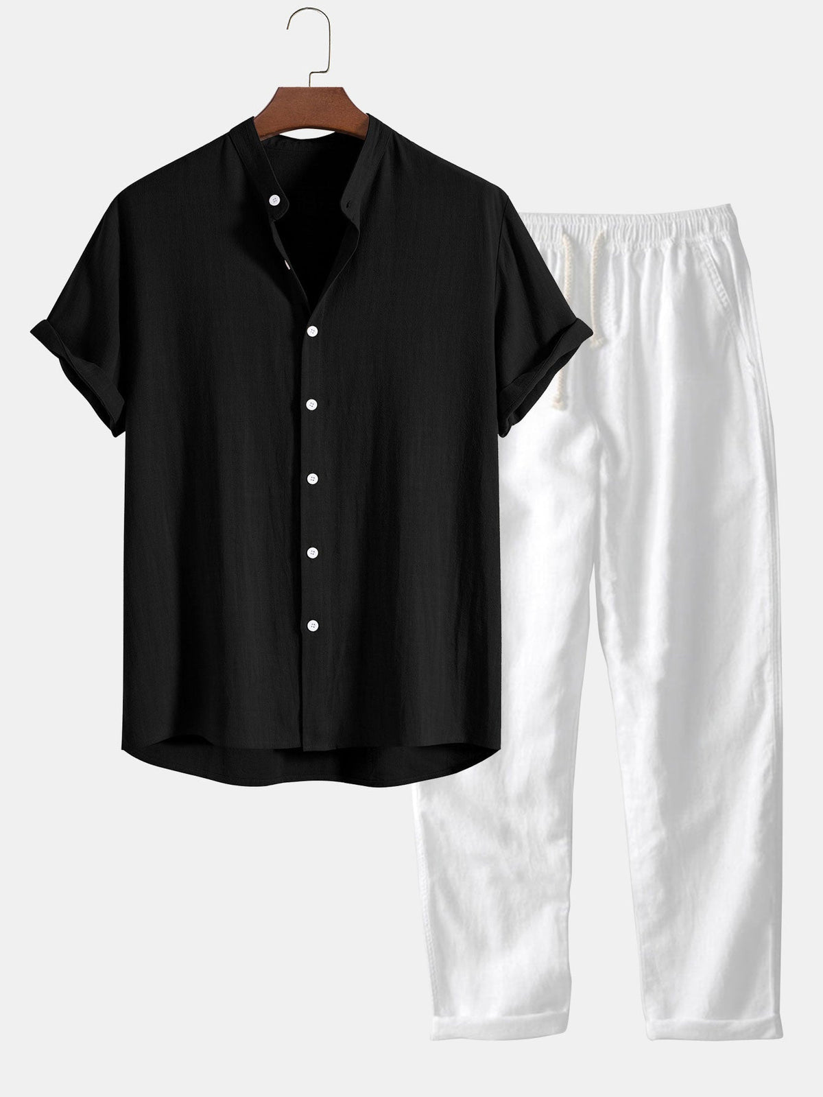 Herren-Set, Polo, Slim Fit, Stretch, Material 8