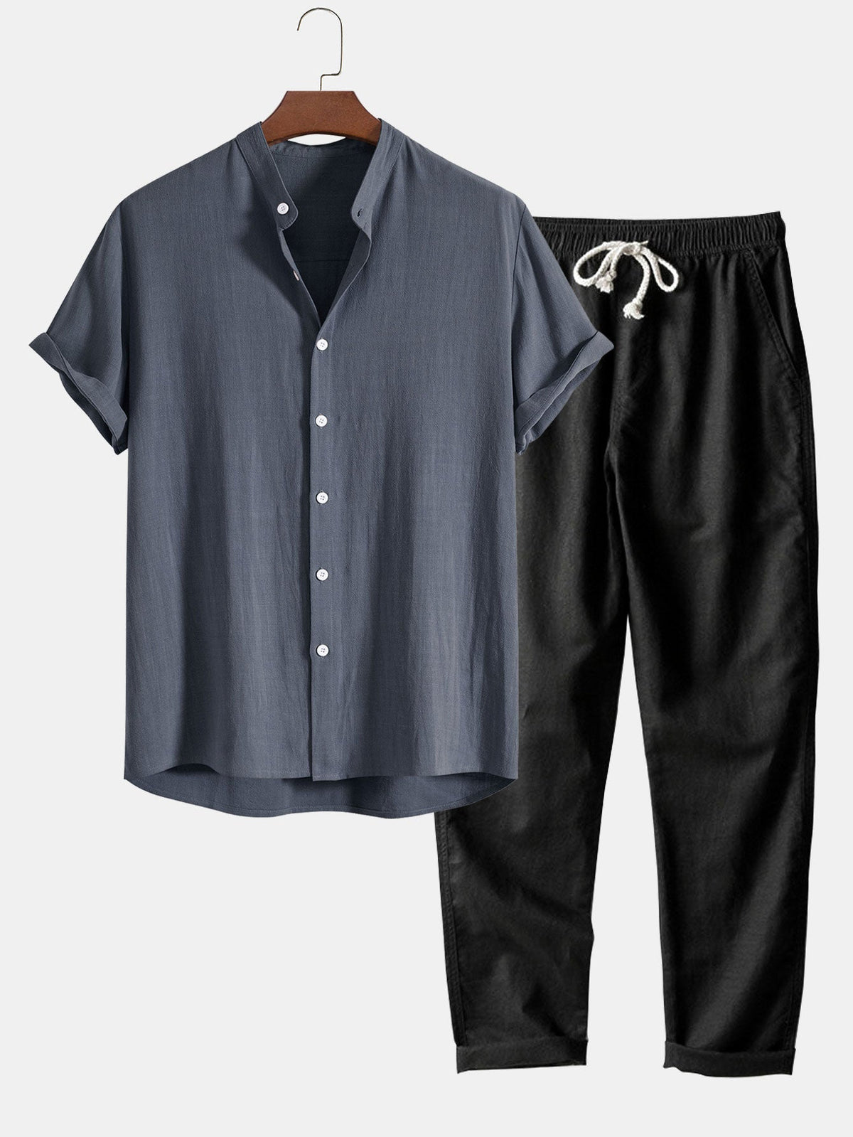 Variant image for Damen-Set, zweiteilig, Bluse und Hose, lässige Snitt, atmungsaktive Stoffe-9