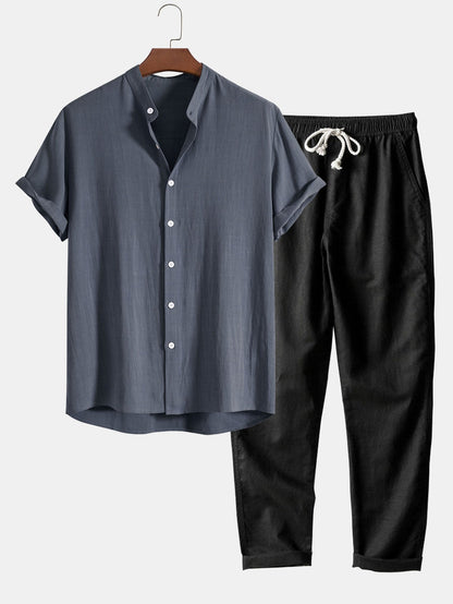 Variant image for Damen-Set, zweiteilig, Bluse und Hose, lässige Snitt, atmungsaktive Stoffe-9