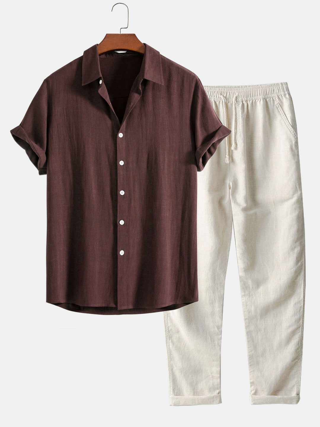 Herren-Set, Polo, Slim Fit, Stretch, Material 9