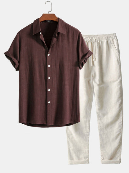 Herren-Set, Polo, Slim Fit, Stretch, Material 9