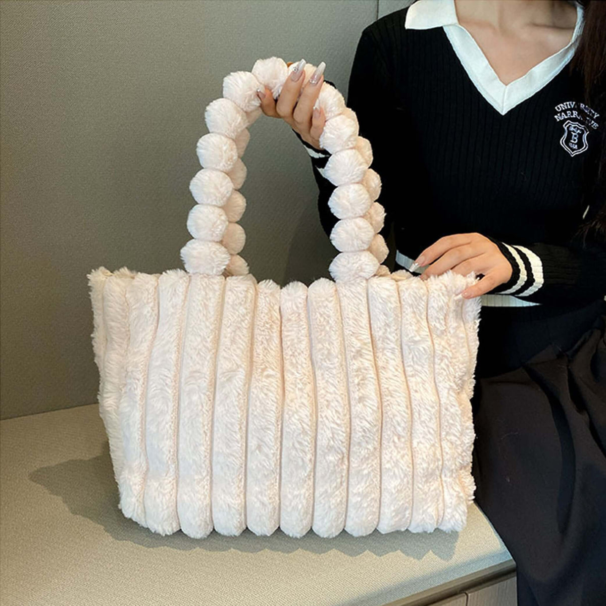 Damen-Handtasche Praktisch Polyester mit mehreren Fächern zur Organisation 4
