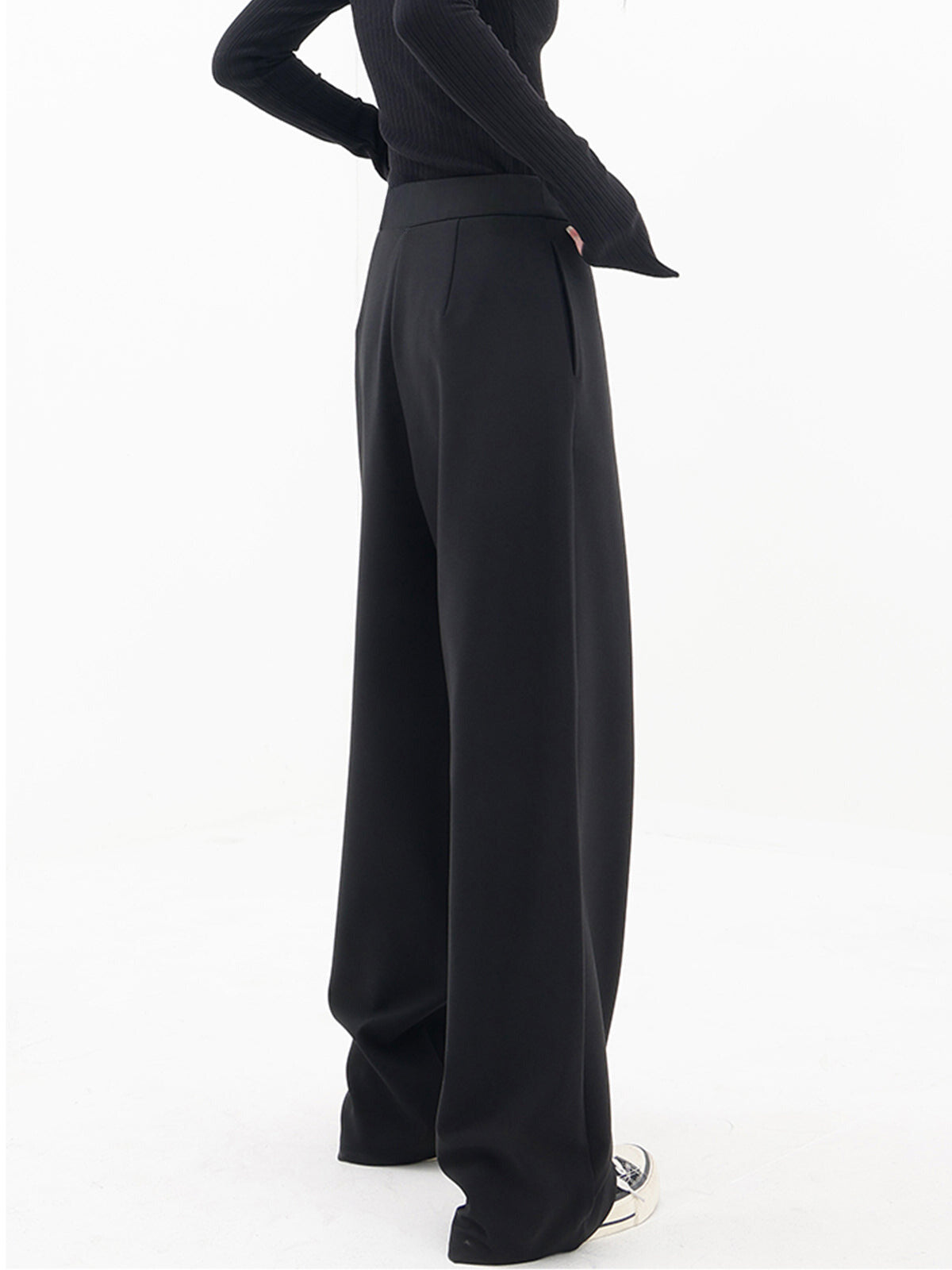 Damen-Baggyhose mit asymmetrischem Design, 100% Baumwolle-6