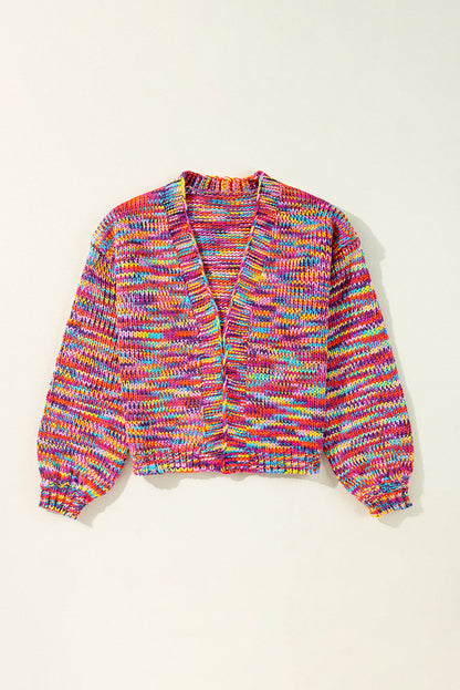 Damen-offene Weste, gestrickt, Konfetti-Design mit großen Schultern 4