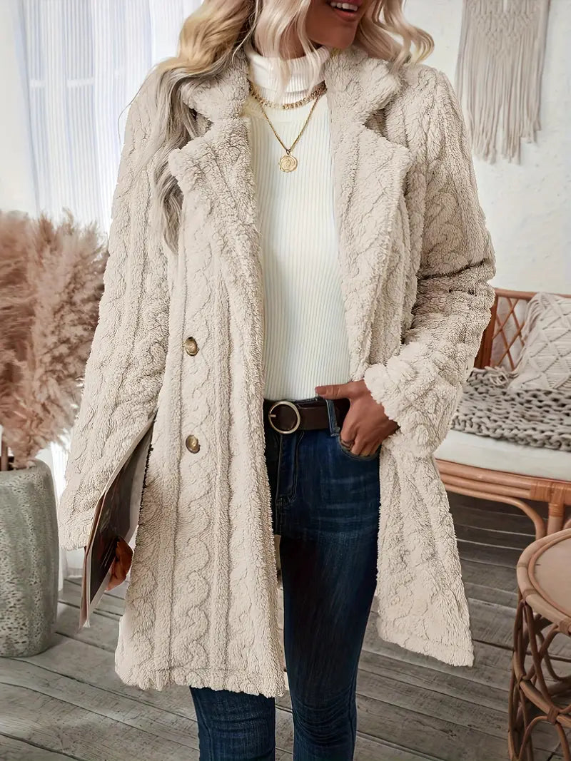 Variantenbild für dicke Winter-Damenjacke aus Polyester mit modernem Design-1