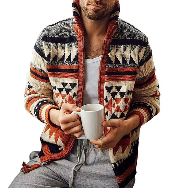 Herren-Mantel, Flanell, mit Kapuze und Fleecefutter-2