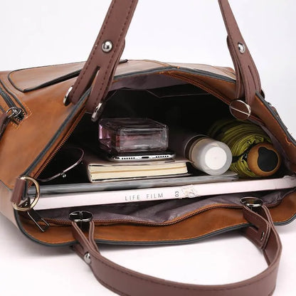 Damen Schultertasche Leder Modernes Design Schultertasche 2