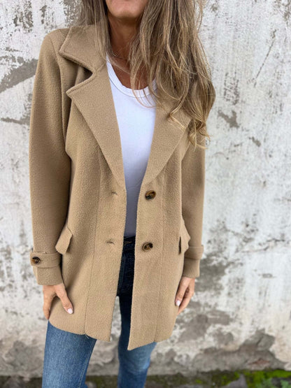 Damen-Jacke, lässig, gestrickt, Design, mit Knöpfen-4