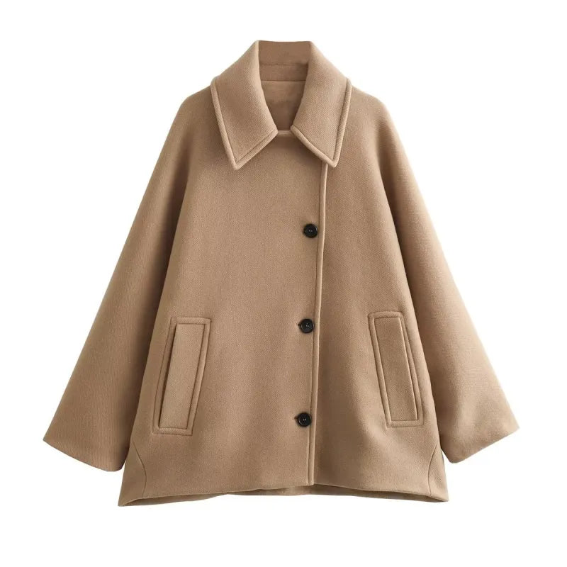 Damenjacke im Vintage-Stil mit modischem Kragen – hochwertiger Stoff, perfekt für Alltag und Fest 3