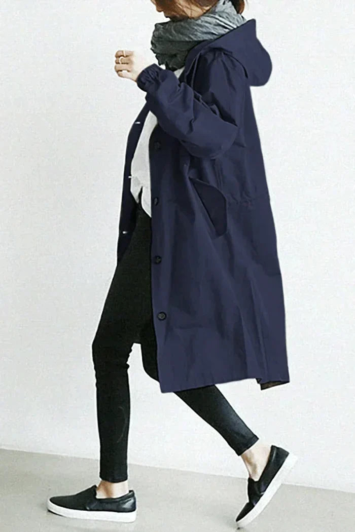 Variant image for Damen-Regenjacke, Oversize, wasserbeständiger Stoff mit Kapuze-34