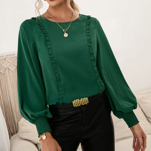 Damen Hemd Langarm Modern Polyester-1
