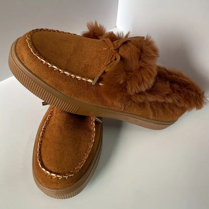 Gefütterte Damen-Winterstiefel, langlebiges Design, Fleecefutter, Gummisohle-5