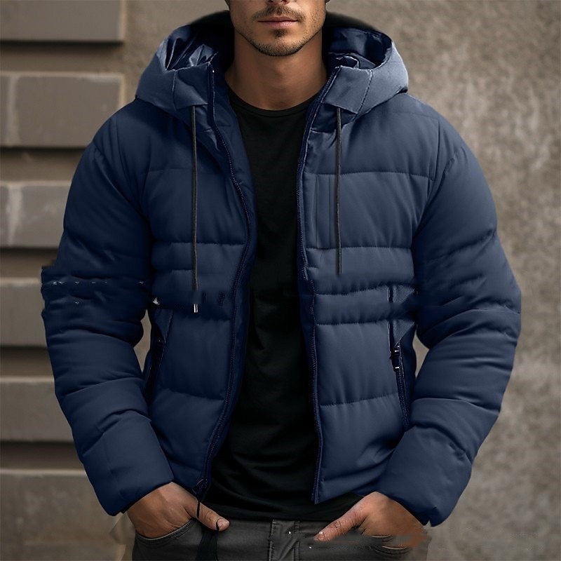 Damenjacke Daunenjacke mit Kapuze Verstellbare Passform Dickes Gestepptes Material-3