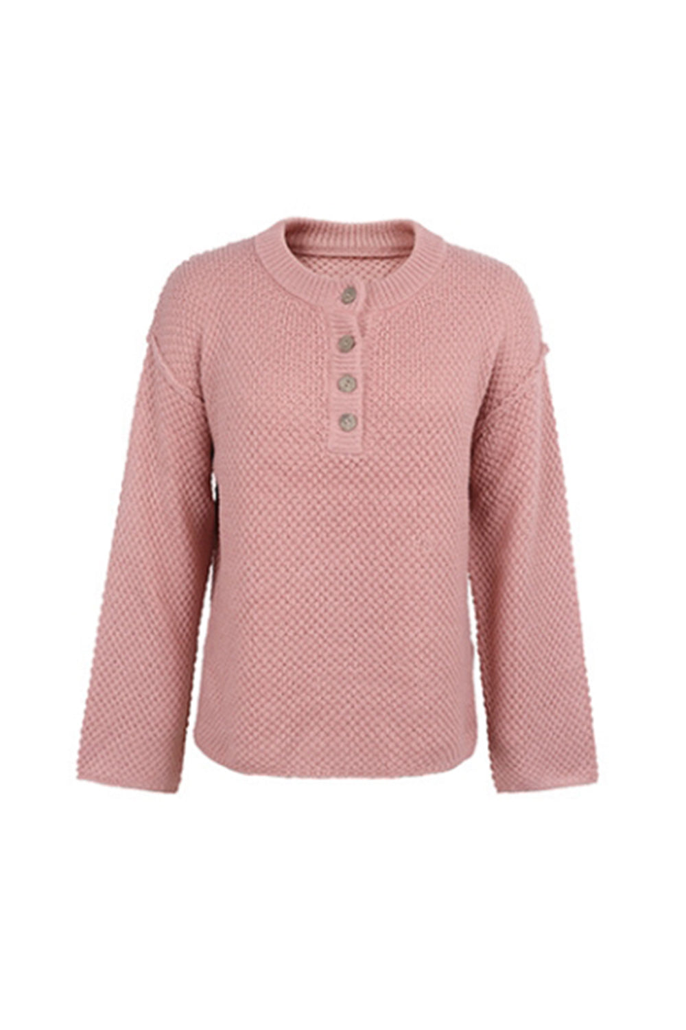 Damen-Pullover, mit Rundhals, mit Schlitz, Polyester, normale Passform-3