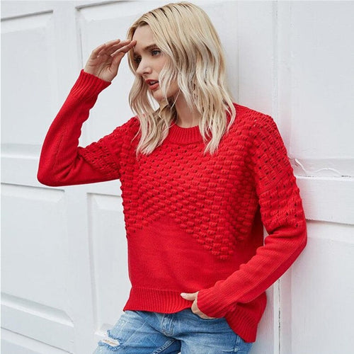 Damen-Strickpullover, strukturiert, Acryl-1