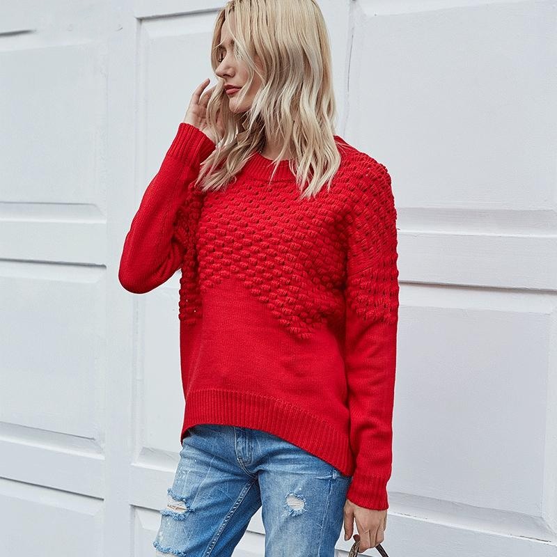 Damen-Strickpullover, strukturiert, Acryl-2