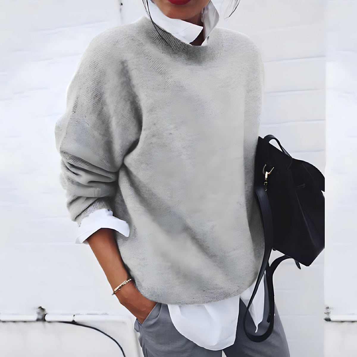 Damen-Pullover, zeitloses Design, Kaschmir-3